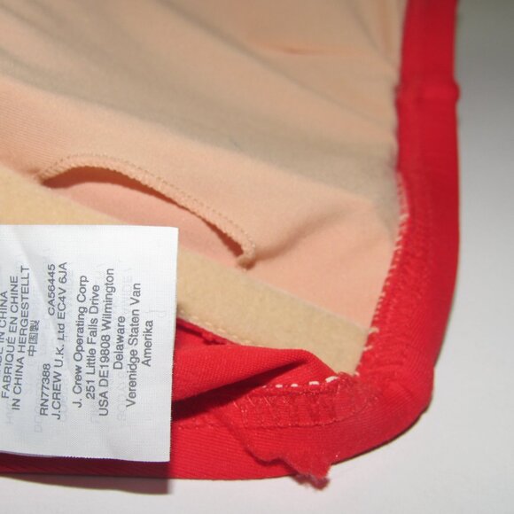 J. CREW Ruffle Red Swim Top Size Medium - Picture 5 of 5